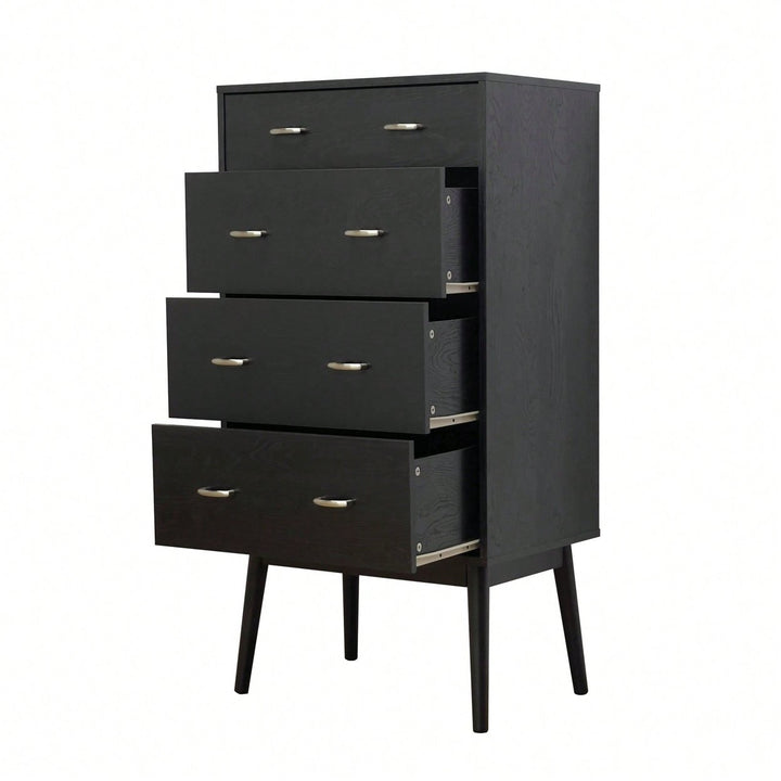 Stylish 4-Drawer Storage Chest For Bedroom Or Living Room Organization Image 3