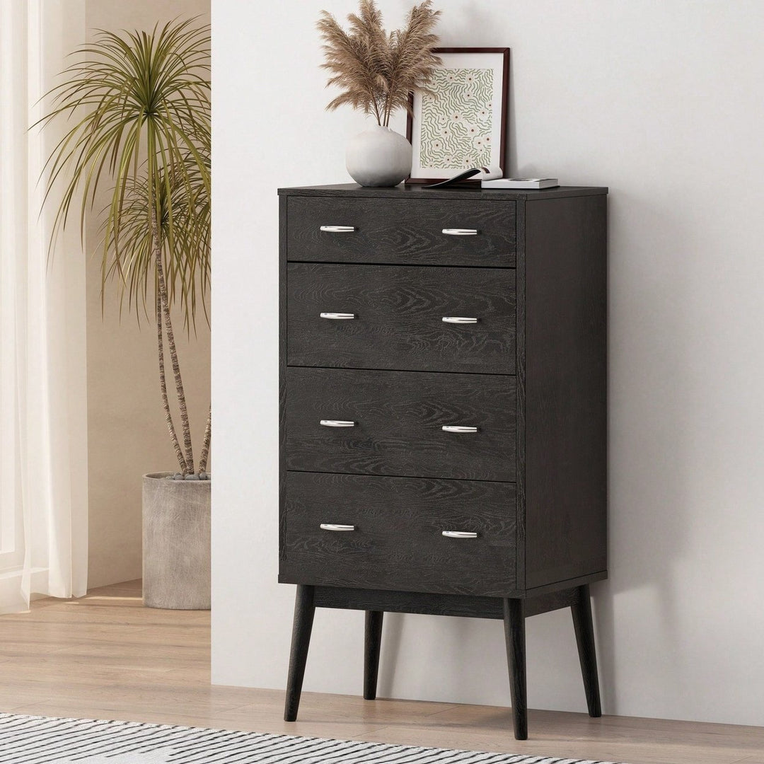 Stylish 4-Drawer Storage Chest For Bedroom Or Living Room Organization Image 11