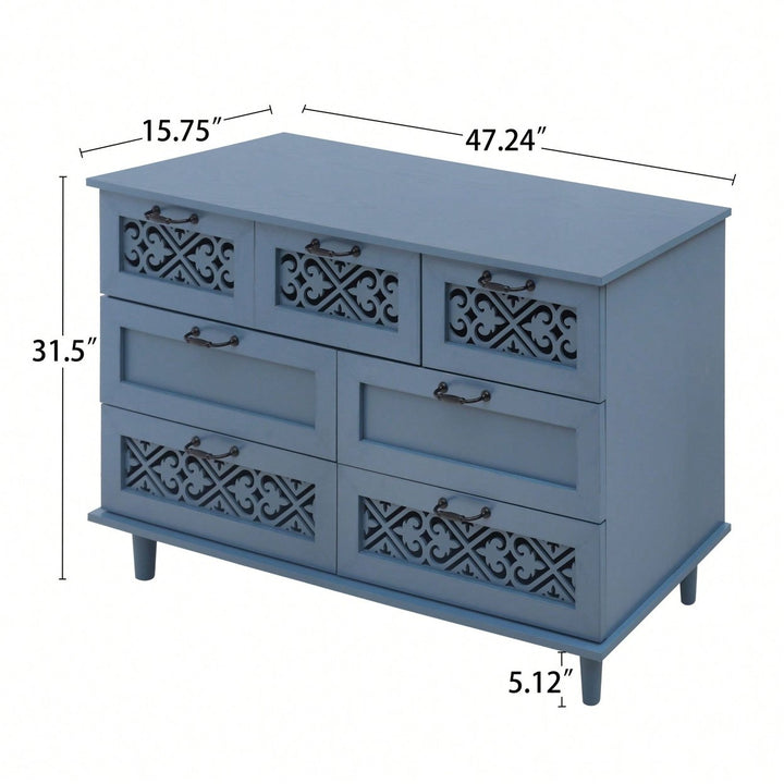 Versatile 7 Drawer Storage Cabinet For Bedroom Living Room Or Study Organization Image 6