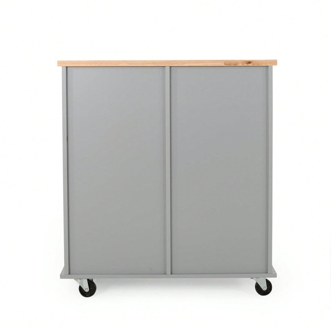 Versatile Kitchen Cart With Two Drawers And One Door For Extra Storage And Organization Image 8