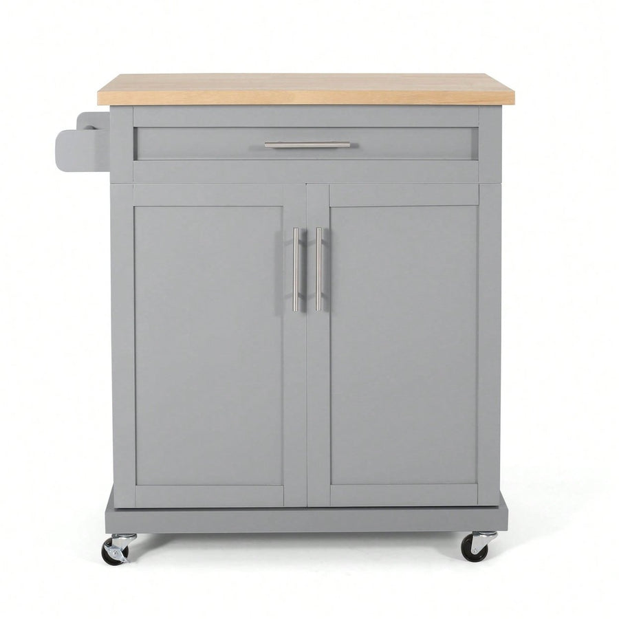 Versatile Rolling Kitchen Cart With Storage And Adjustable Shelves For Dining And Cooking Needs Image 1