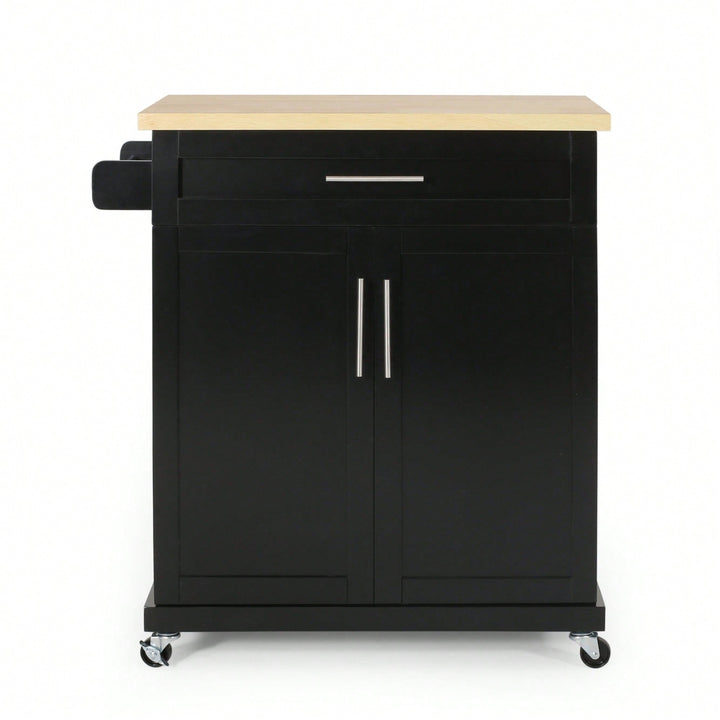 Versatile Rolling Kitchen Cart With Storage And Adjustable Shelves For Dining And Cooking Needs Image 2