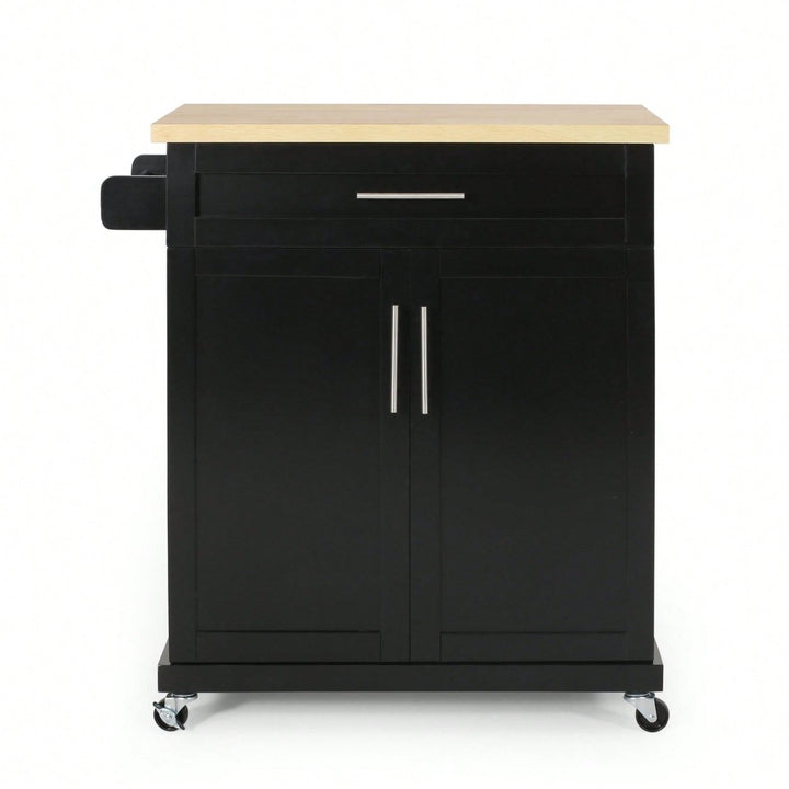 Versatile Rolling Kitchen Cart With Storage And Adjustable Shelves For Dining And Cooking Needs Image 1