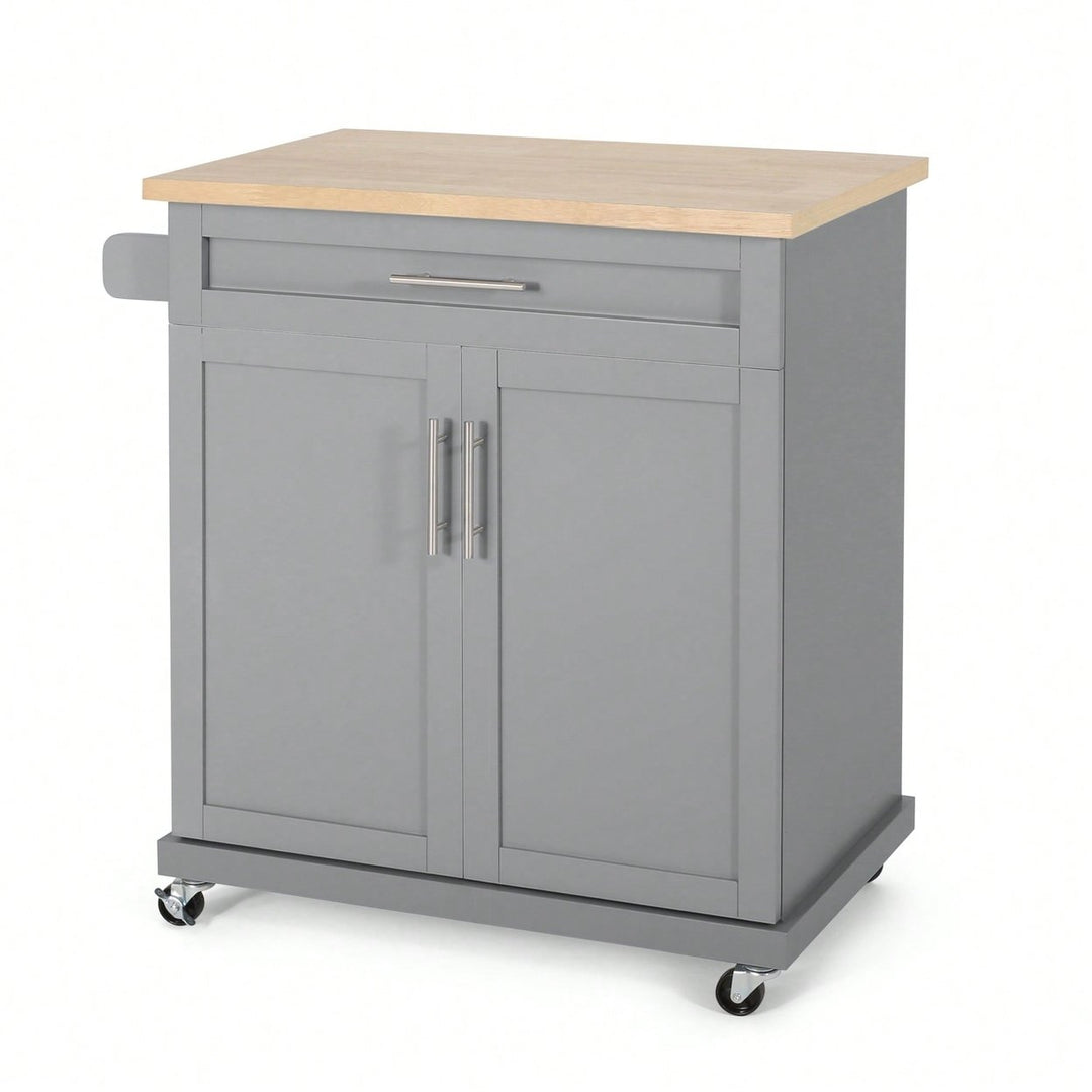 Versatile Rolling Kitchen Cart With Storage And Adjustable Shelves For Dining And Cooking Needs Image 3