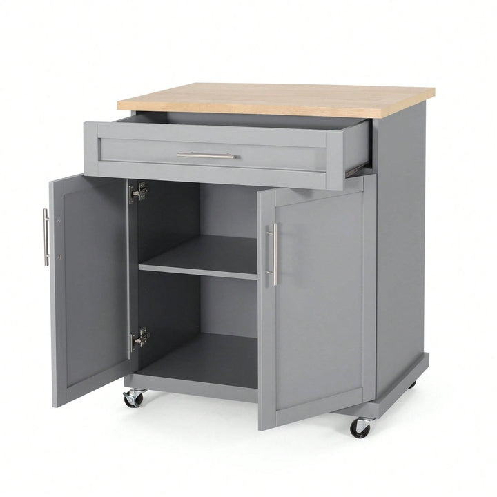 Versatile Rolling Kitchen Cart With Storage And Adjustable Shelves For Dining And Cooking Needs Image 4