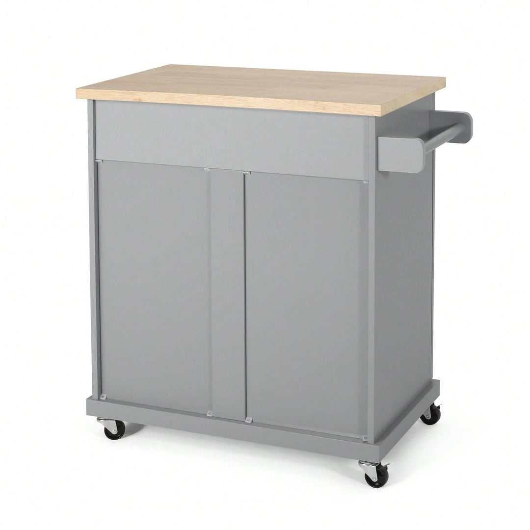 Versatile Rolling Kitchen Cart With Storage And Adjustable Shelves For Dining And Cooking Needs Image 5