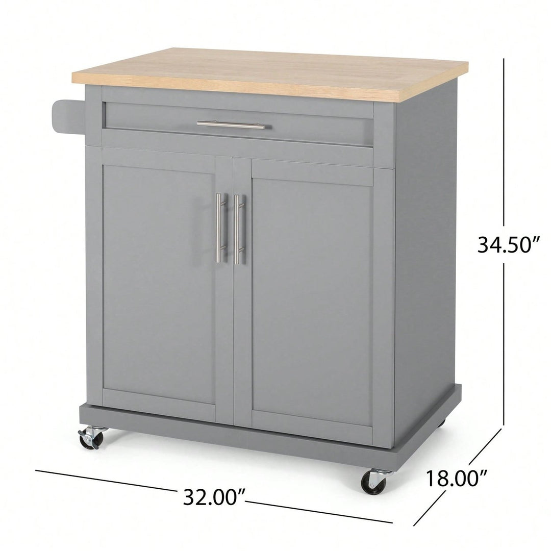 Versatile Rolling Kitchen Cart With Storage And Adjustable Shelves For Dining And Cooking Needs Image 6