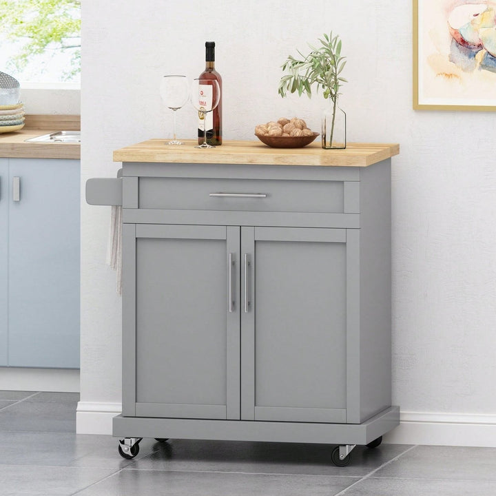 Versatile Rolling Kitchen Cart With Storage And Adjustable Shelves For Dining And Cooking Needs Image 11