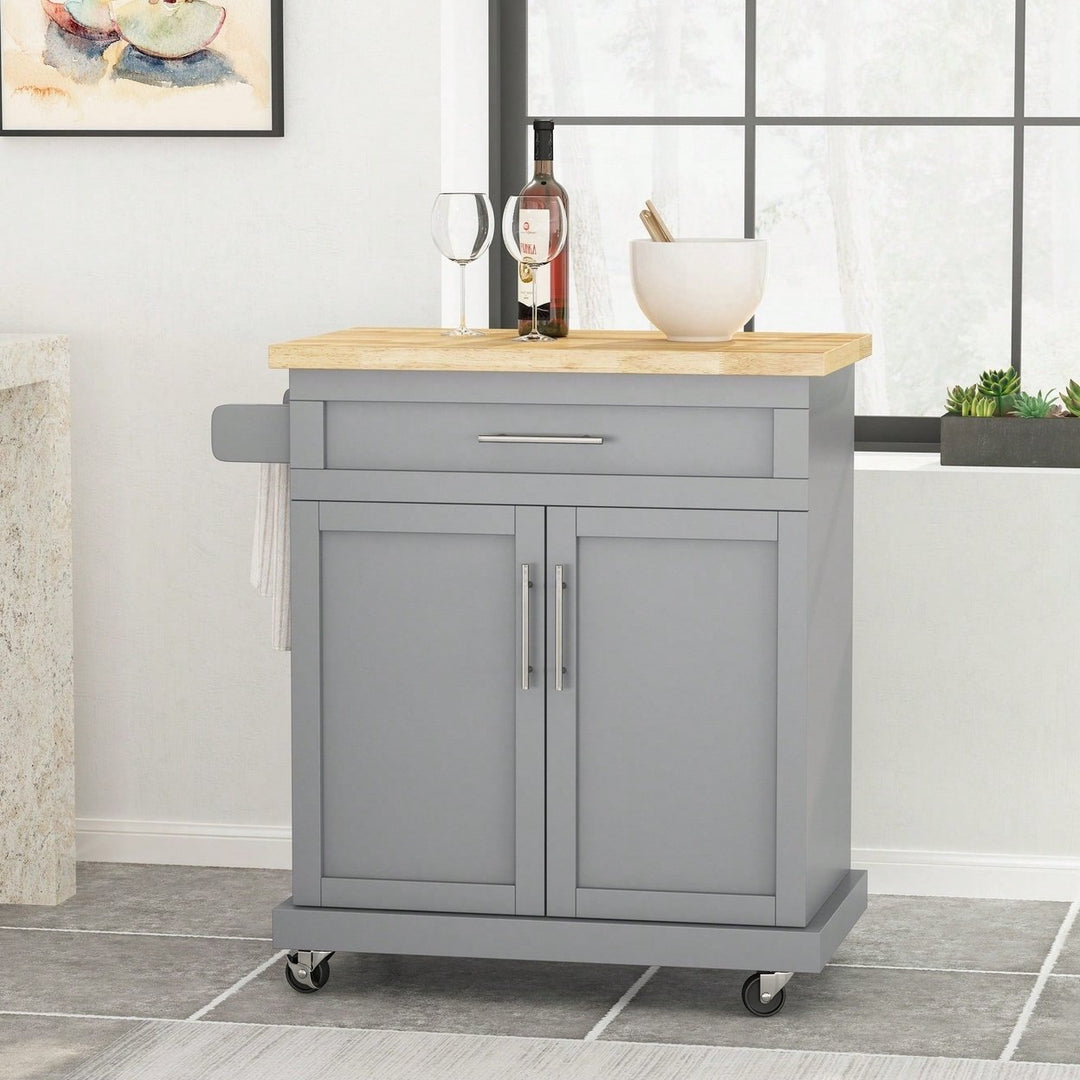 Versatile Rolling Kitchen Cart With Storage And Adjustable Shelves For Dining And Cooking Needs Image 12