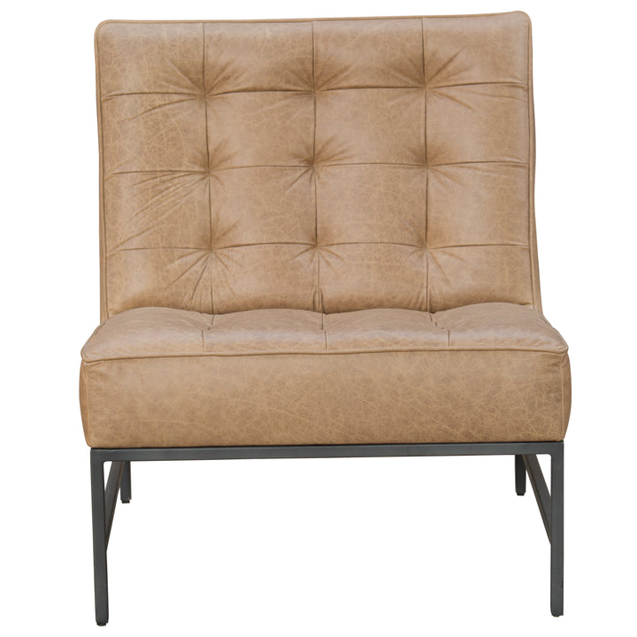 Kye Genuine Leather Accent Chair Image 1