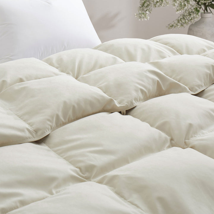 Puredown Lightweight White Goose Feather Down Comforter Oversize Twin Queen King Image 4