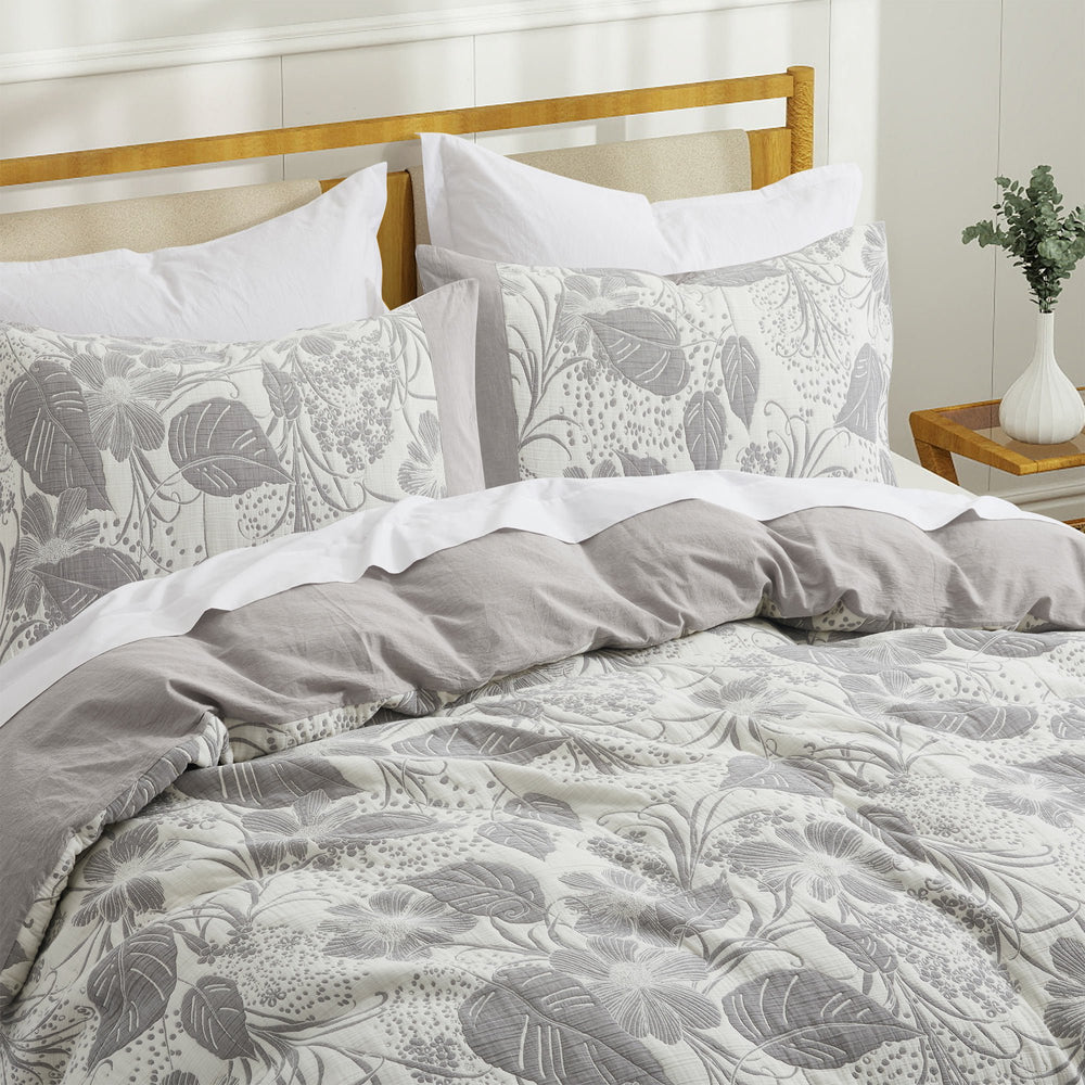 Peace Nest Ultra Soft Gauze Cotton Jacquard Duvet Cover Set  Soft, Breathable, and Luxuriously Comfortable Image 2