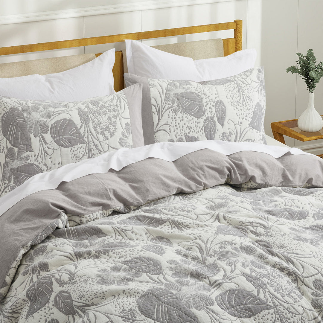 Peace Nest Ultra Soft Gauze Cotton Jacquard Duvet Cover Set  Soft, Breathable, and Luxuriously Comfortable Image 2