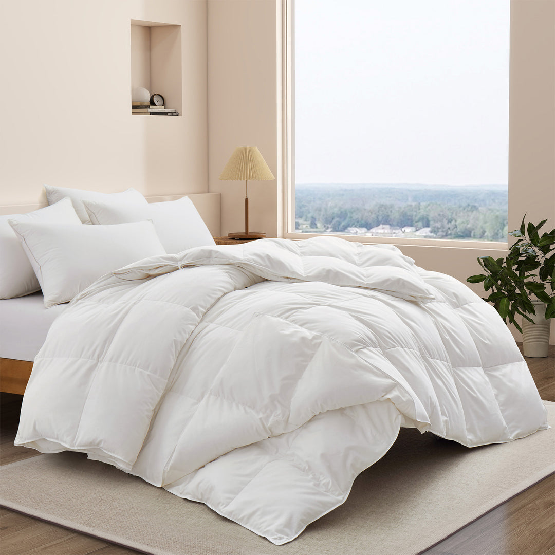 Peace Nest 3-in-1 All-Season Goose Down Feather Fiber Comforter  Versatile Layered Design for Year-Round Comfort Image 1