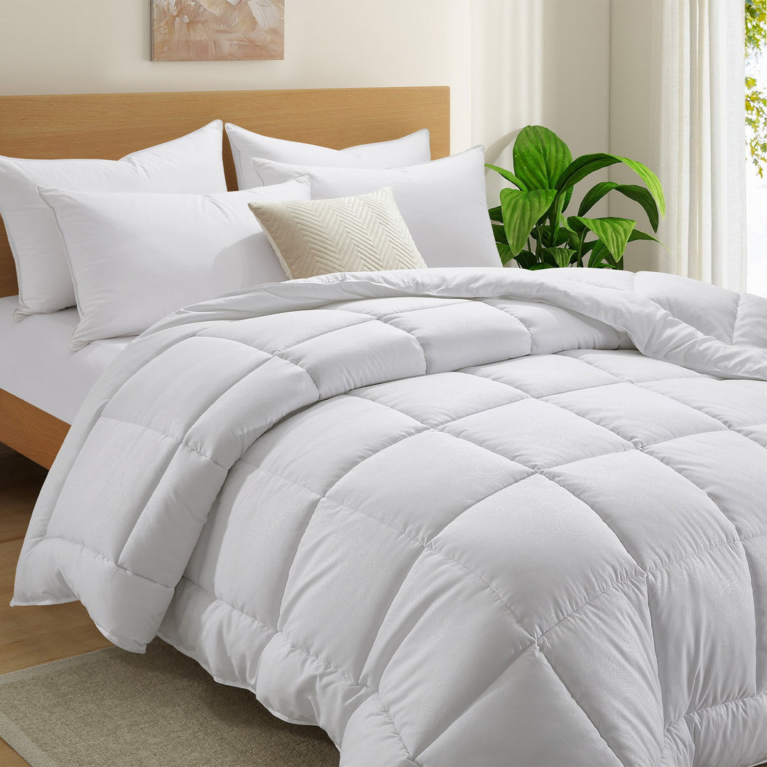 Peace Nest Paisley Embossed All Season Down Alternative Comforter  Lightweight and Cozy All-Season Quilt Image 2