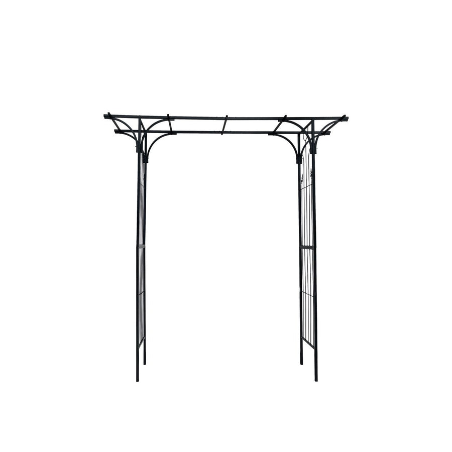 Metal Garden Arch Trellis For Climbing Plants Outdoor Wedding And Party Events Black Archway Image 1