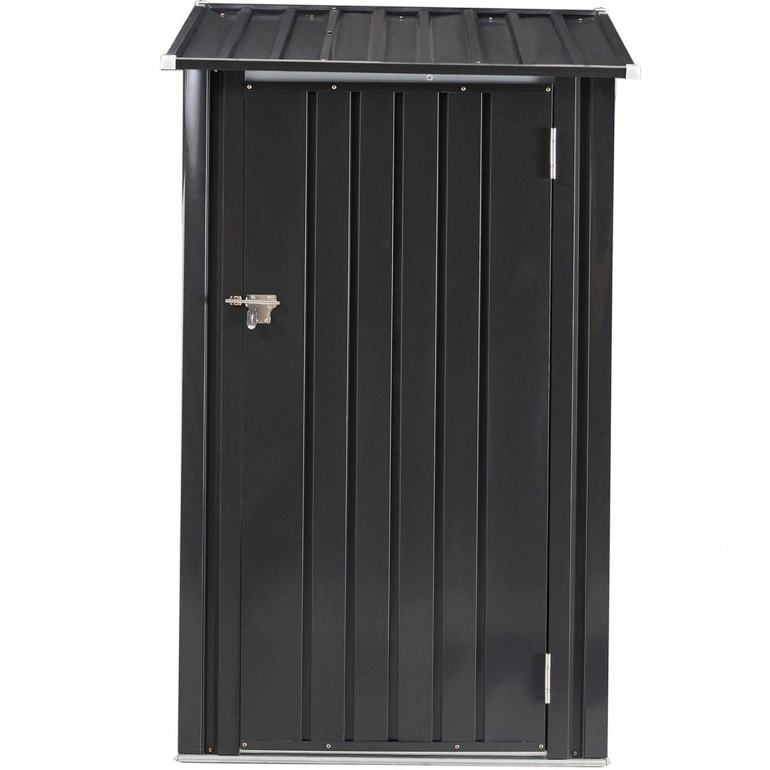 Compact 3x3 FT Metal Outdoor Storage Shed With Lockable Door For Backyard Garden Lawn Tools Image 1