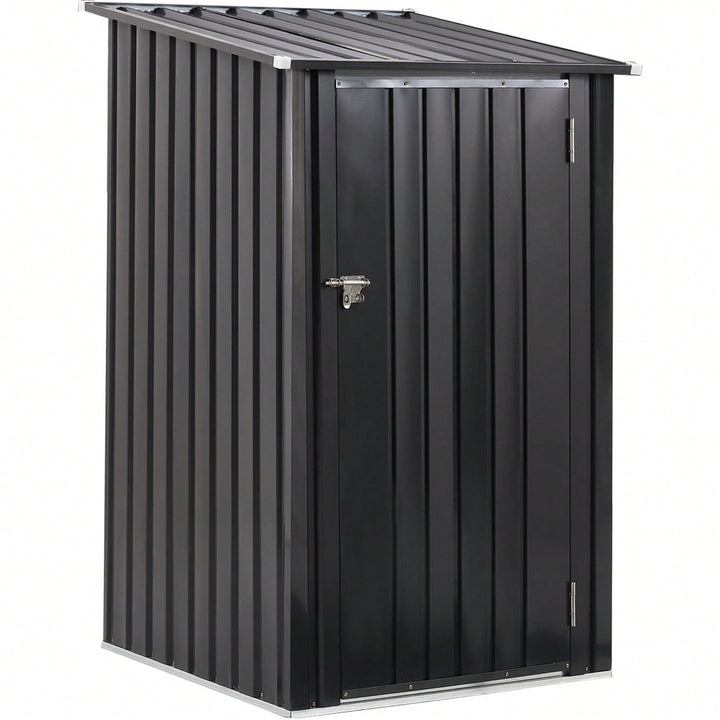 Compact 3x3 FT Metal Outdoor Storage Shed With Lockable Door For Backyard Garden Lawn Tools Image 2