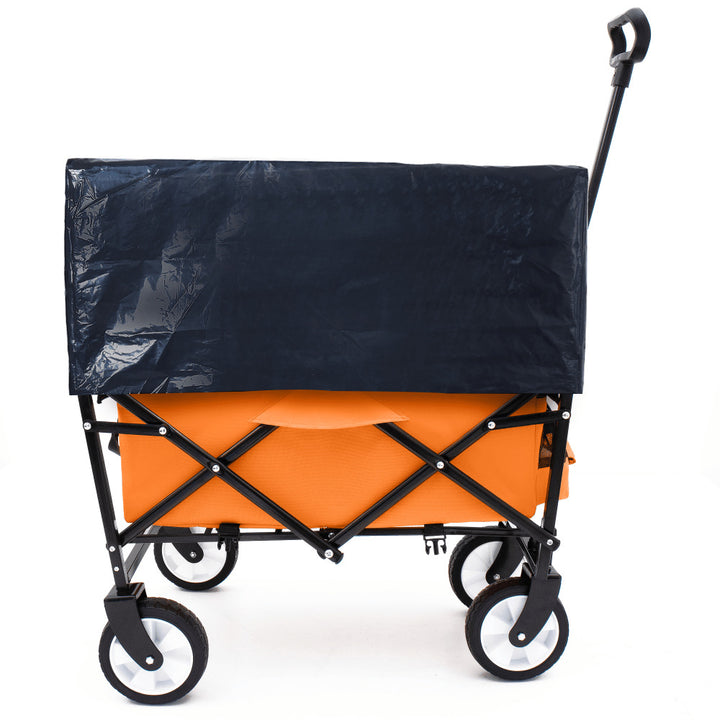 Heavy Duty Collapsible Beach Wagon Utility Cart For Camping Shopping Sports Gardening Fishing Supports 225lbs With Image 4