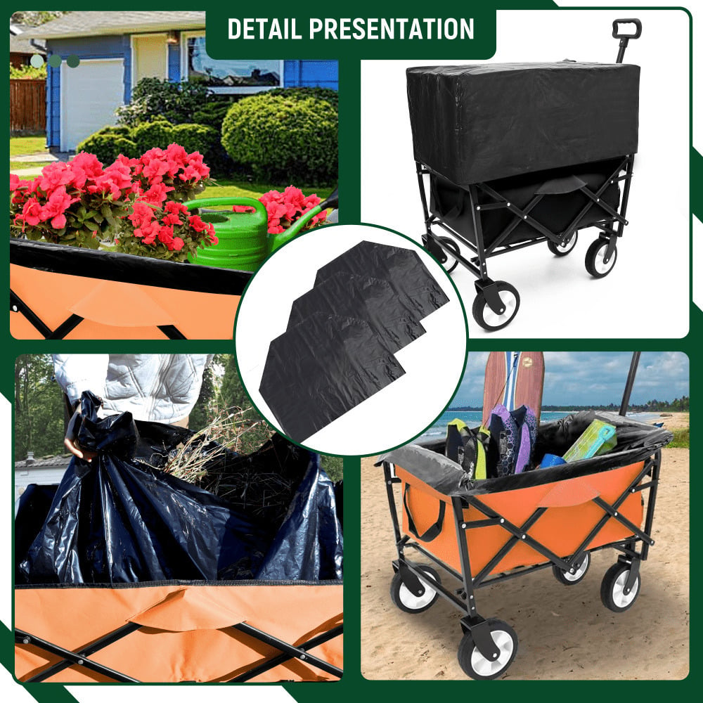 Heavy Duty Collapsible Beach Wagon Utility Cart For Camping Shopping Sports Gardening Fishing Supports 225lbs With Image 8