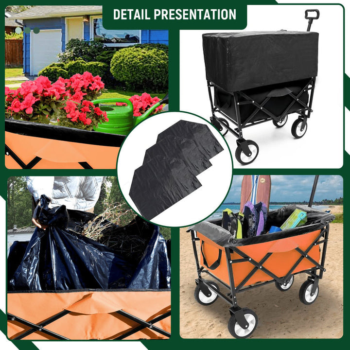 Heavy Duty Collapsible Beach Wagon Utility Cart For Camping Shopping Sports Gardening Fishing Supports 225lbs With Image 8