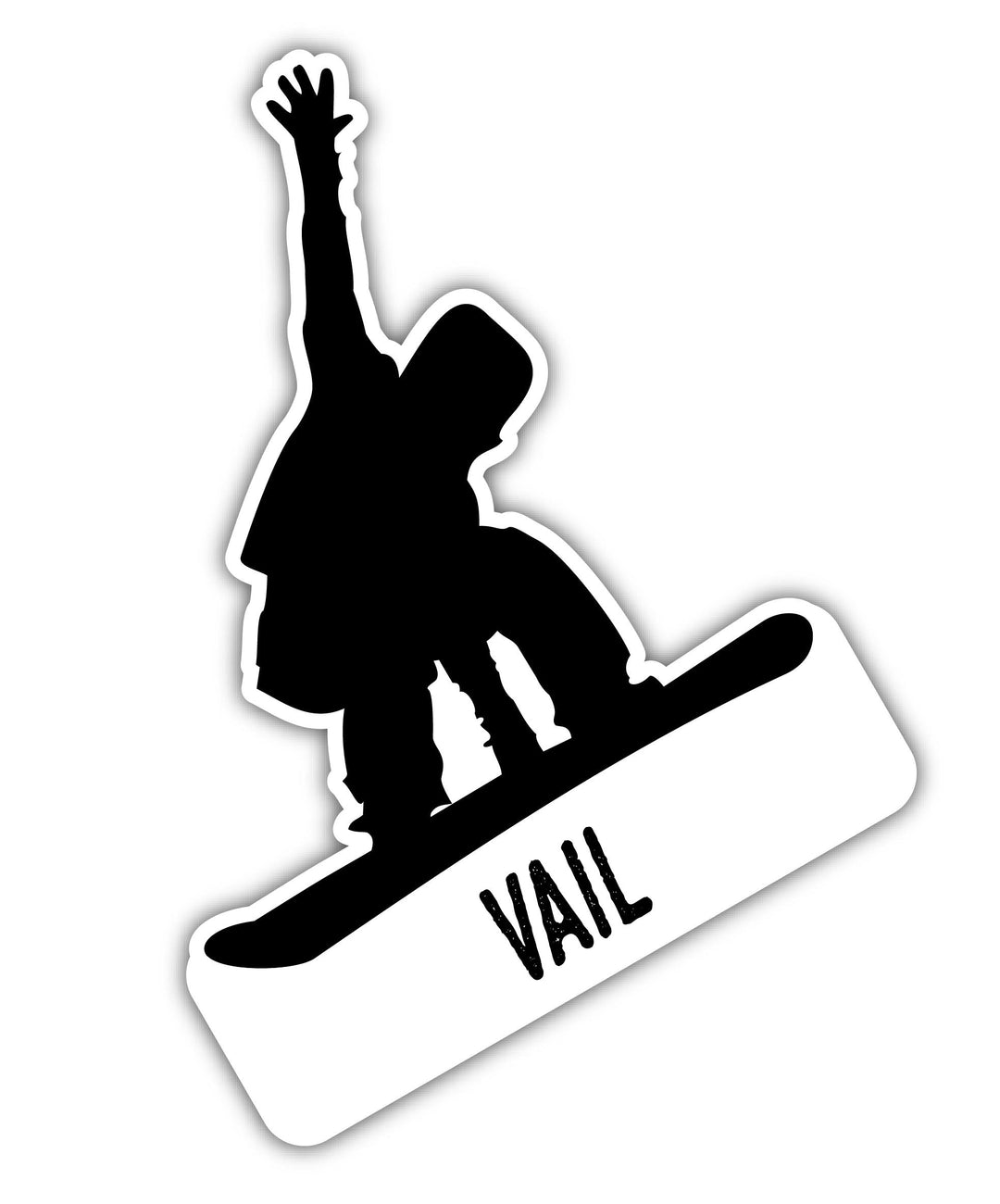 Vail Colorado Ski Adventures Souvenir 4 Inch Vinyl Decal Sticker Board Design Image 1