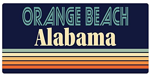 Orange Beach Alabama 5 x 2.5-Inch Fridge Magnet Retro Design Image 1