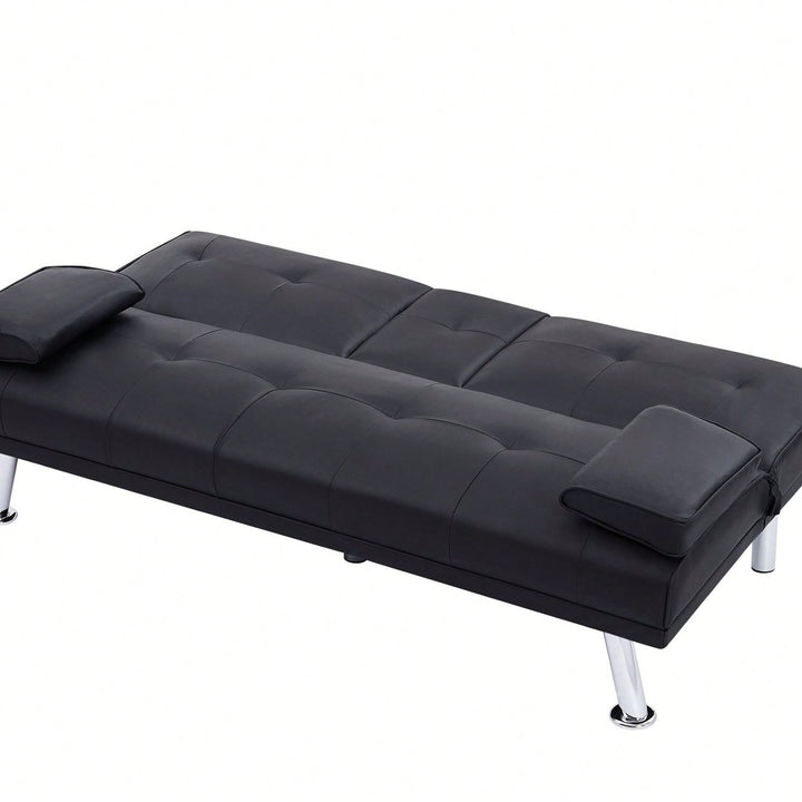 Foldable Sofa Bed With Cup Holder Lie Function Sofa Sofa With Coffee Table Two Seat Sofa Three Person Sofa 66 Inch Sofa Image 1