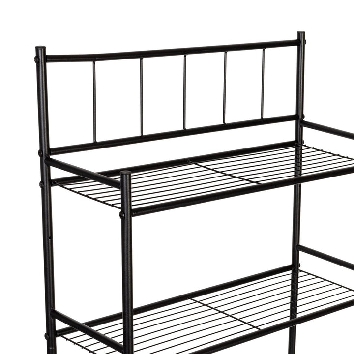 3-Tier Steel Over-The-Toilet Space Saver, Black Image 6