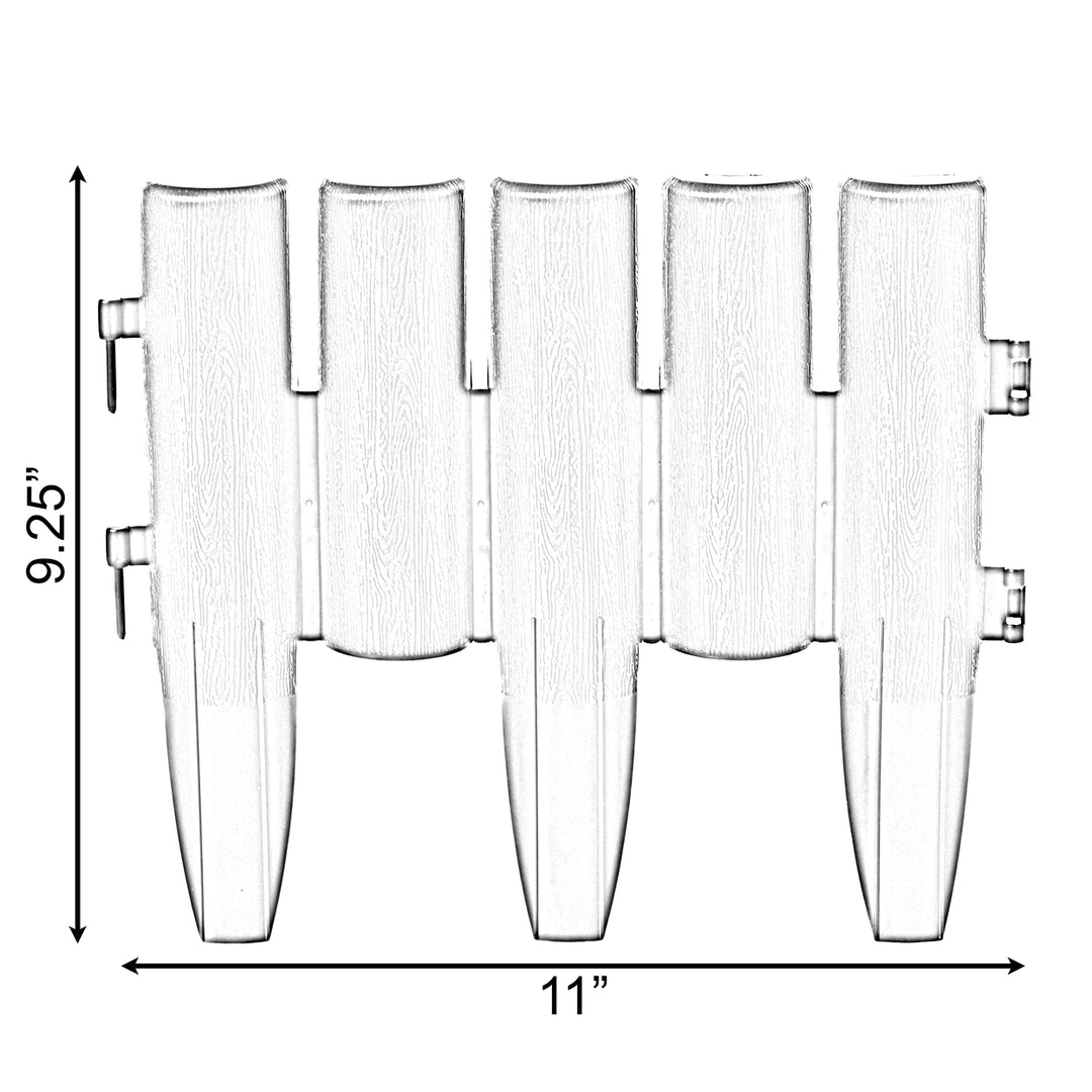 Decorative Interlocking Half Log Garden Edging Border Pack of 8 Weather Resistant Image 4