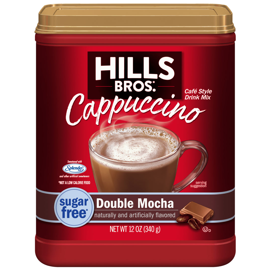 (4 Pack) . Sugar-Free Instant Cappuccino Mix, Double Mocha 12 Ounce Image 3