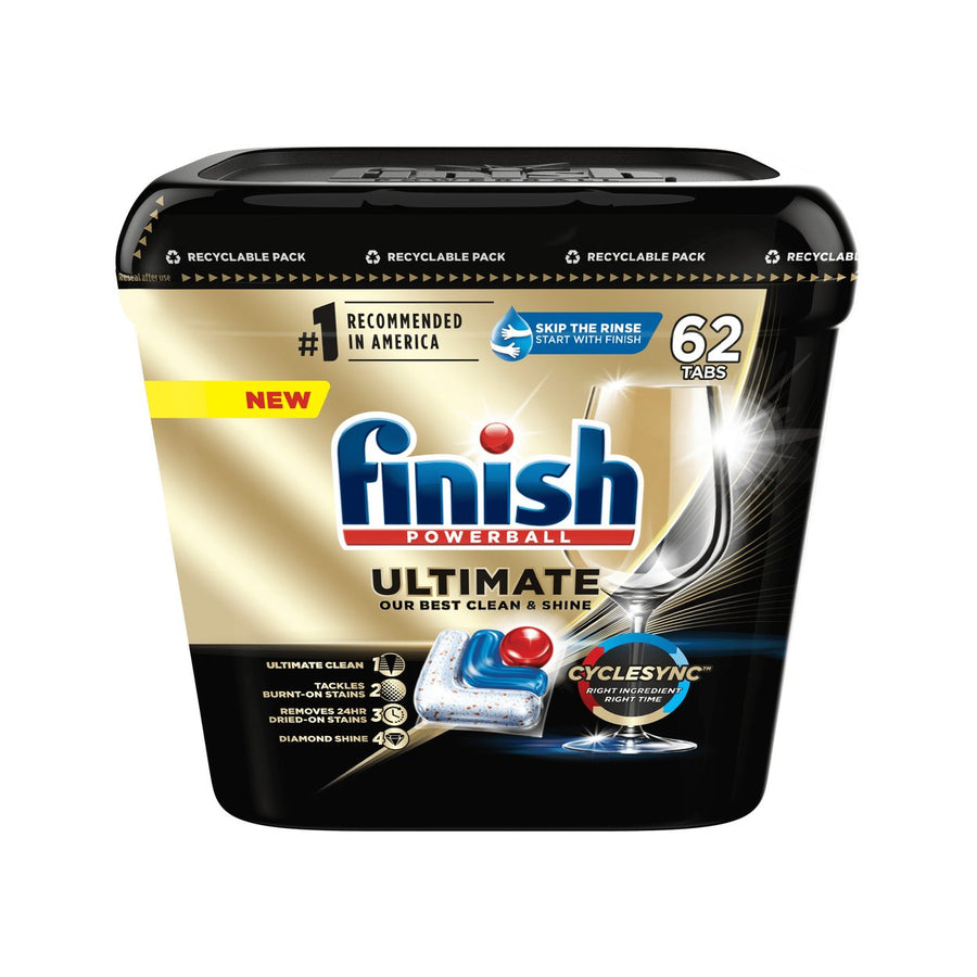 Ultimate Dishwasher Detergent- 62 Count - Dishwashing Tablets - Dish Tabs Image 1