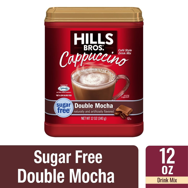 (4 Pack) . Sugar-Free Instant Cappuccino Mix, Double Mocha 12 Ounce Image 2