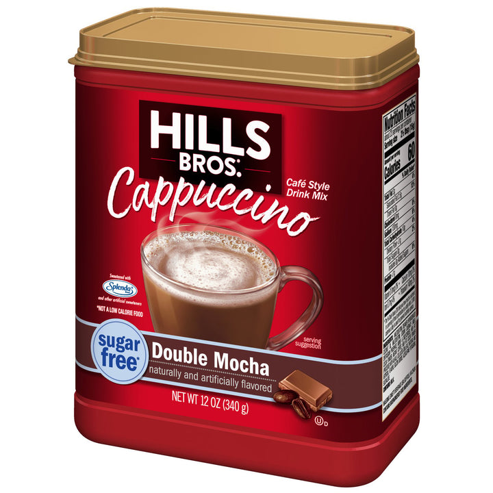 (4 Pack) . Sugar-Free Instant Cappuccino Mix, Double Mocha 12 Ounce Image 6