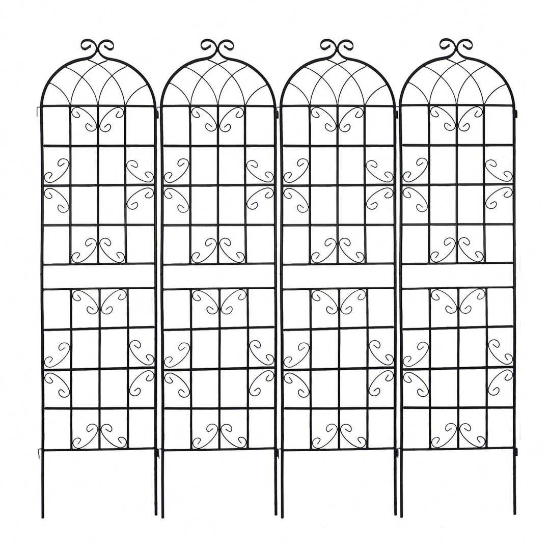 Rustproof Metal Garden Trellis For Climbing Plants Outdoor Flower Support Image 8