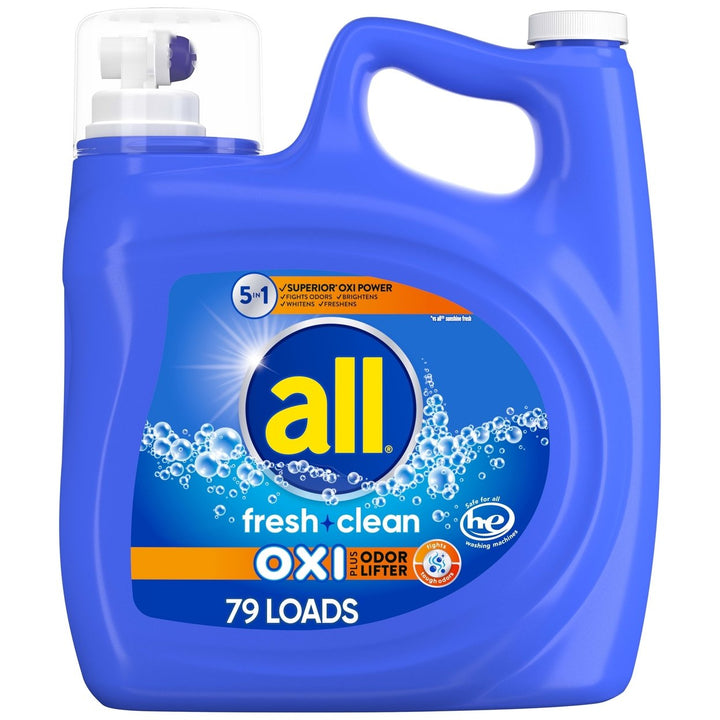 Liquid Laundry Detergent, Fresh Clean Oxi plus Odor Lifter, 141 Fl Oz, 79 Loads Image 1