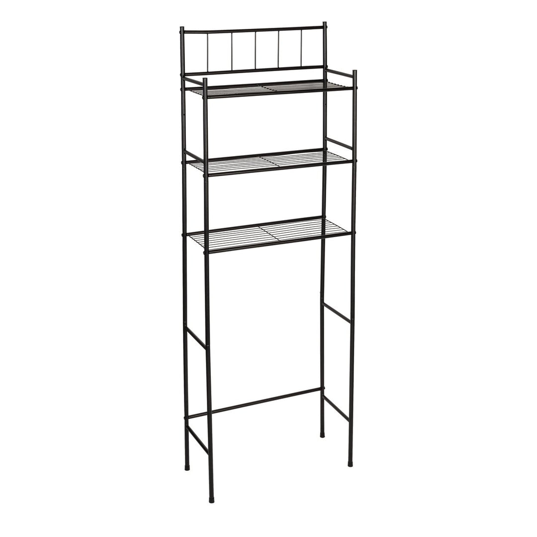 3-Tier Steel Over-The-Toilet Space Saver, Black Image 3